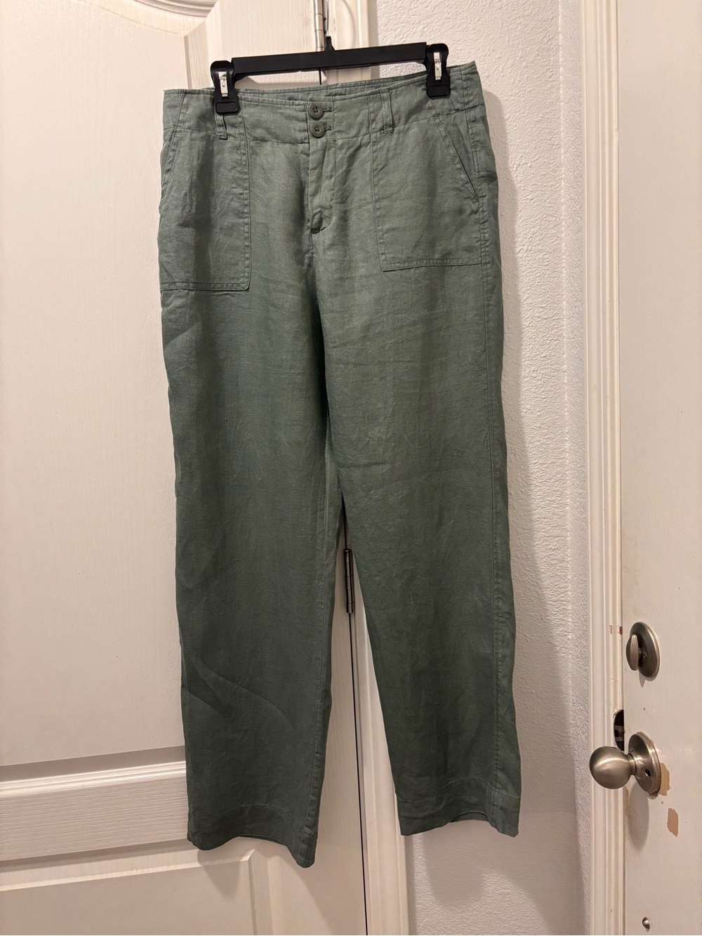 Tahari 100% Linen Slacks – Sage Green | Size 8 | Coastal Minimalist - Picture 9 of 9
